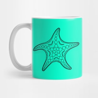 Starfish (black/cyan) Mug